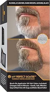 My Perfect Goatee & Beard Temporary Color - All Hair Colors Included - Brush-On Applicator | Changes Color in Minutes | Gentle, Safe, Effective | Easy to Wash Out With Soap and Water
