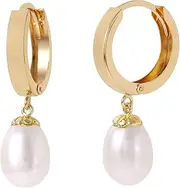 [Galaxy Gold GG] 8 CTW 14K Solid Gold Bellissima pearl Earrings