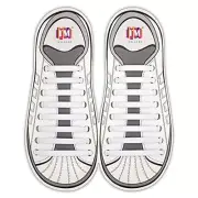 No Tie Shoe Laces for Adults and Kids, Elastic Shoelaces for Adults Size White