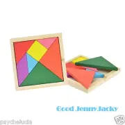 Children Kids Educational Tangram Shape Wooden Puzzle Toy Best Gift High Quality