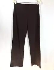 New EILEEN FISHER size XS CLOVE Brown Pants TENCEL STRETCH PONTE Straight Leg