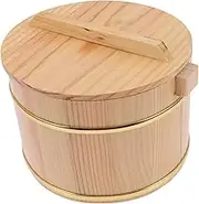 OHPHCALL 1 Set Cask Rice Cask Microwave Oven Sink Stainless Mixing Tub Sushi Rice Cooker Sushi Rice Containers with Lid Food Strainer Storage Containers Food Steamer Mat Pot Stainless Steel