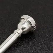 Bach 5C Silver Trumpet Mouthpiece with Custom Engraved Crusaders Cross NEW