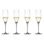 Authentis 4 Piece Crystal Glass Champagne Flute Set by Spiegelau