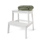 Panelled Step Stool - White