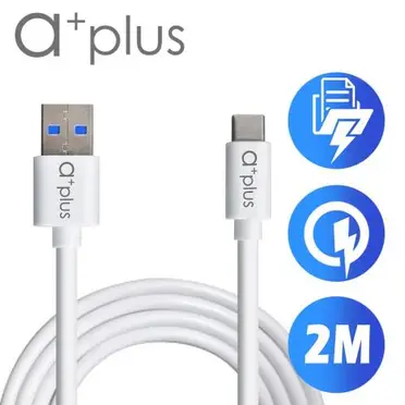 a plus USB3.1(TypeC) to USB3.0飆速傳輸/充電線(2M)