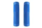 Bulletproof Coloured Rubber Mountain Bike Grips 130mm with Closed Ends Blue