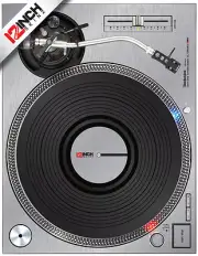 TECHNICS 1200 MK2 SKIN - BRUSHED SILVER (PAIR)