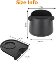 2-Piece Espresso Knock Box and Tamper Mat Set for Baristas