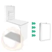 Artiss Foldable Desk with Bookshelf White