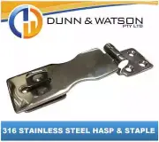 316 Stainless Steel Hasp & Staple (Latch and Lock Marine Boat Caravan, Trailer)