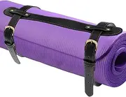 Camping Mat Straps – Pu Leather Carrier Handle, Adjustable Strap | 5.12in Compact Belt with Multiple Holes, Durable Roll-Up Holder for Blanket, Sleeping Bag, or Rug During Hiking, Outdoor Picnic