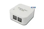 Digital Optical 2 Way Audio Splitter Supports S PDIF Digital Audio Transmission