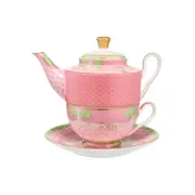 Maxwell & Williams Wicked Pink w/ Green Tea for One w/ Infuser 380ml - Glinda
