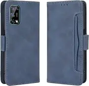 [GoshukunTech] Phone Cover for realme 7 5G,for realme 7 5G Wallet Case[ 5 Card Slots Leather Wallet ] Soft TPU Inner Case Flip Cover Stand Feature [6.5 inch]-Navy Blue