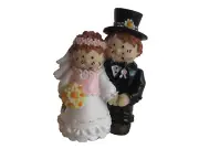 Wedding Cake Topper Cute Funny Couple Bride Groom