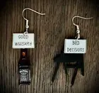 Broadway Girls 'Good Whiskey, Bad Decisions' Earrings FREE SHIPPING Funny Gift