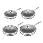 Wok Pan Skillet with Lid Cookware Electric Induction Cooktop Cooking Wok Stew