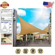 Heavy Duty Triangle Sun Shade Sail 11' - 3- & UV Blockage