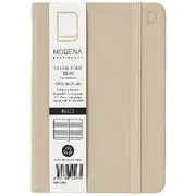 Modena A6 Recycled PU Ruled Notebook Beige