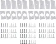 WeiLaiKeQi 10 Pieces Hinges Repair Fixing Plates Cabinet Hinge Repair Replacement Hardware Kitchen Cupboard Hinge Repair Bracket