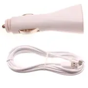 Micro USB Cable Car Charger DC Socket Wire 6ft Long Cord Plug-in for Cell Phones