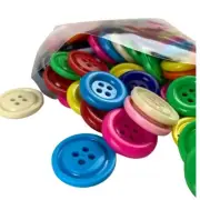 Fancy Buttons 4 Holes Multicolor 30 Pcs for Crafts Clothes Sewing kids craft