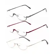 Half Moon Vintage Reading Glasses Spring Hinges +1.0 1.5 2.0 2.5 3.0 3.5 B0056