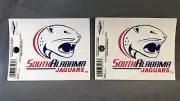 Set Of 2 South Alabama Jaguars NCAA 3 1/2” x 3 1/2” Vinyl Sticker Decals