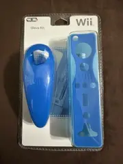 Nintendo Wii Controller & Nunchuck Silicone Glove Kit Blue