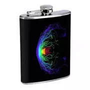 Rainbow Jellyfish Em2 Flask 8oz Stainless Steel Hip Drinking Whiskey