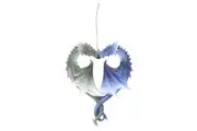 Anne Stokes Dragon Heart Hanging Ornament (Blue/Grey) (One Size)