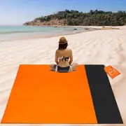 Sand Free Beach Blanket 82'' X 69'' for 2-7 Adults,Beach Mat Waterproof Sandproo
