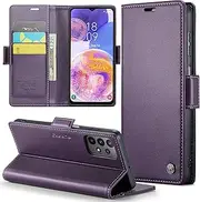 [Lxisxcna] Samsung Galaxy A23 5G Wallet Case with [RFID Blocking] Card Holder Magnetic Kickstand,Leather Flip Protective Case Wallet for Samsung Galaxy A23 5G 6.6 Inch (Purple)