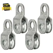 4 Pack Small Snatch Cable Pulley Block for 6Mm / 0.23 Inch Wire Rope, Single Pul