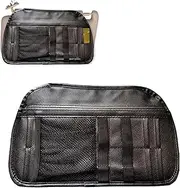 Car Sun Visor Organizer,Soft Leather Visor Organizer for Trucks - Multifunctional Vehicle Pouch Bag, Auto Interior Accessories for Cards Tickets Sunglasses