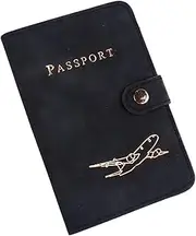 [AsrMyjcx] Passport Holder Cover Wallet, Travel Accessories, Small Practical Good Quality Durable Travel Passport Case PU Leather Card Case for Holidays, Black, as described
