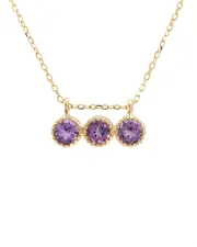 Bar 14K 0.33 ct. tw. Amethyst Necklace