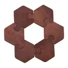 Wooden Trivets for Hot Dishes Decorative Includes 6 Pcs Hot Plate Mats