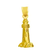 14K Gold 14MM Lighthouse Charm