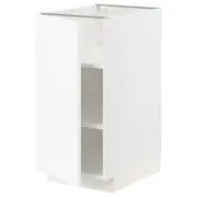 METOD base cabinet with shelves, white Enköping/white wood effect, 40x60x80 cm