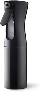 Hair Spray Bottle, YAMYONE Continuous Water Mister Spray Bottle Empty, Aerosol Fine Mist Curly Hair Spray Bottle for Taming Hair in Morning, Hairstyling, Plants, Pets, Cleaning-5.4oz/160ml Black (5.4 Ounce)