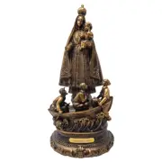 Lady of Charity 12" Statue (Caridad de Cobre) – Bronze Design, Detailed with Thr