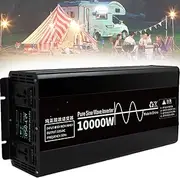 10000w Pure Sine Wave Inverter Dc 24v/48v to Ac 220v Car Converter Power Inverter Transformer with LCD Display and Ac Outlets,for Rv Truck Boat Camping Household Van,10000W-48Vto220V