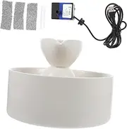 Happyyami 1pc Water Feeder Automatic Cat Feeder Pet Kit Water Fountain Filter Pet Water Fountain Filters Nozzle Pets Large Capacity Water Dispenser Cat Fountain Filter Sink Ceramics White