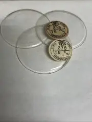 Three Glass Pocket Watch Crystals 16 11/16 37.6mm