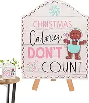 Gingerbread Wooden Christmas Decoration Sign - Gingerbread Christmas Decor Sign | 20x15x1cm Christmas Gingerbread Sign, Farmhouse Gingerbread Decor Sign And Accessories For Home Decor Store Decor