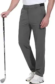 Rdruko Men's Stretch Golf Pants Quick Dry Lightweight Casual Dress Pants with Pockets