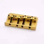 KD By AxLabs Vintage Style Bass Bridge - 4-Screw, 4-String - Satin Gold