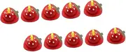 10pcs Wooden Fruit Shape Rotative Tops Toddlers Educational Toy Pull String Boys and Girls Wood Tops Spinning Game Safe and Fun Learning Tool Random Style